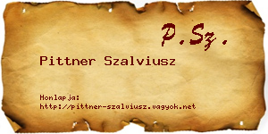 Pittner Szalviusz névjegykártya